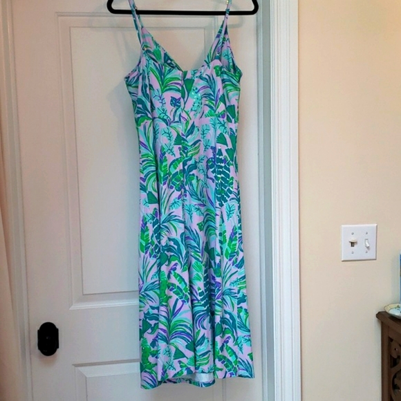 Lilly Pulitzer Quaid floral midi-dress sz 14 - Picture 8 of 10